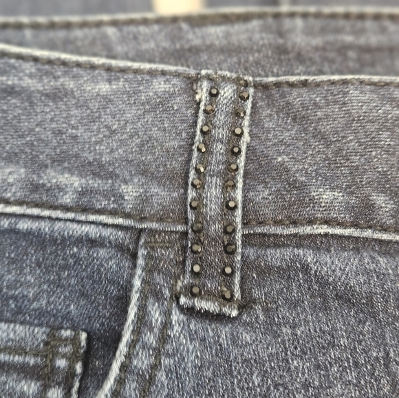 Lane Bryant Dark Wash Rhinestone Embellished Stretch‎ Denim Jeans Size 24 K70 - Picture 7 of 14